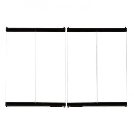 Perfectpillows 50 in. Extruded Aluminum Bi-Fold Doors with Door Track & Rail - Black PE3498178